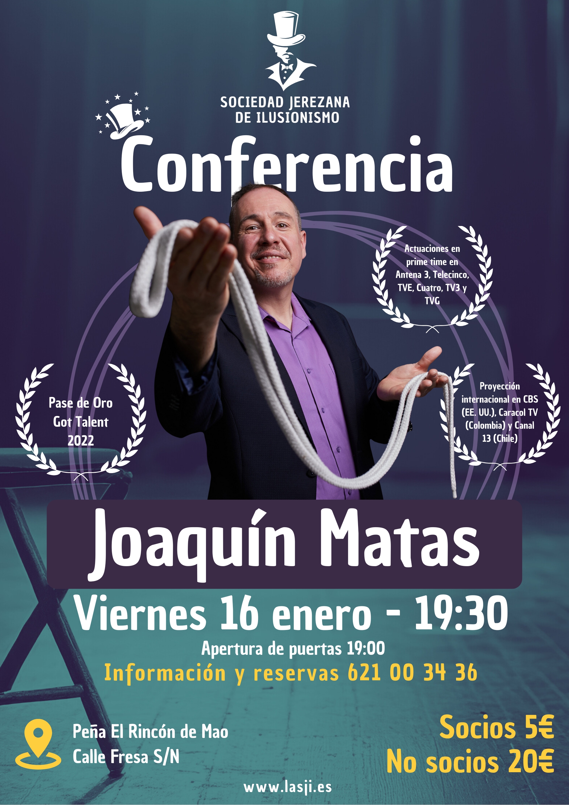 Cartel de Conferencia de Joaquín Matas